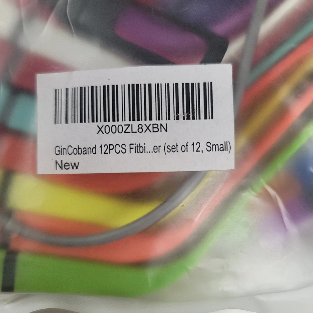 GinCoband 12PCS Fitbit Bands Small‎ Colorful Replacement Wristbands Set NEW